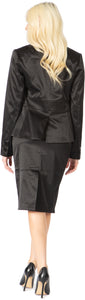 Majestic Sateen Two-Piece Skirt Suit Jacket Vertigo Collection