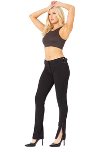 Skinny Leg Trousers with Zipper Slit Vertigo USA