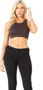 Skinny Leg Trousers with Zipper Slit Vertigo USA