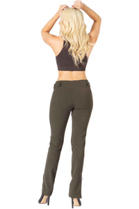 Skinny Leg Trousers with Zipper Slit Vertigo USA