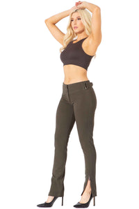 Skinny Leg Trousers with Zipper Slit Vertigo USA