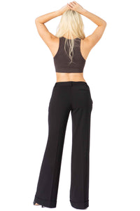 Woven Wide Leg Trousers with Pockets Vertigo USA