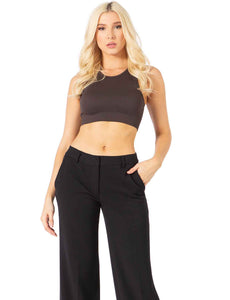 Woven Wide Leg Trousers with Pockets Vertigo USA