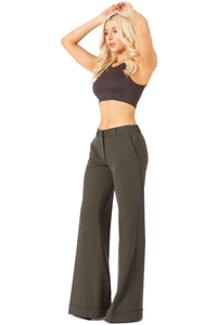 Woven Wide Leg Trousers with Pockets Vertigo USA