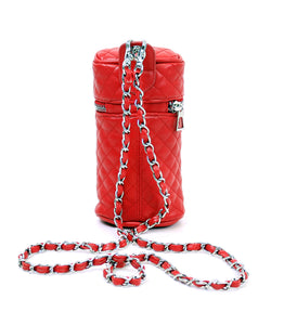 Half Moon Quilted Cylinder Shoulder Bag Vertigo