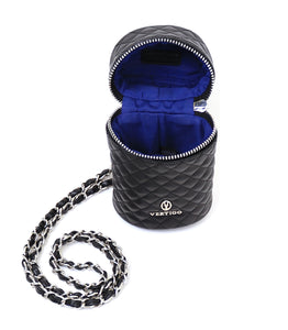 Half Moon Quilted Cylinder Shoulder Bag Vertigo