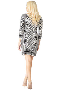 Propriety Logo Jacquard Sweater Dress Vertigo