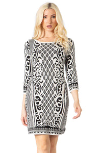 Propriety Logo Jacquard Sweater Dress Vertigo