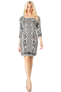 Propriety Logo Jacquard Sweater Dress Vertigo